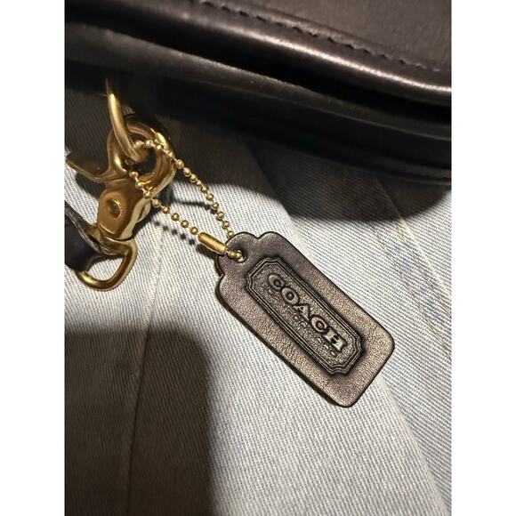 Vintage COACH Black CROSS BODY PENNY SHOULDER BAG HANDBAG PURSE - Picture 7 of 8